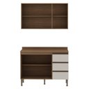 Ver imagem 3 de Conjunto para Área de Serviço com Balcão 2 Portas e 3 Gavetas e Armário Aéreo 3 Portas Low Dry