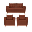 Ver imagem 2 de Kit Sofá 2 Lugares e 2 Poltronas Luxo Moderno Sala de Estar Samuel