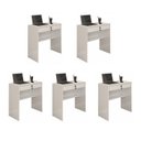 Ver imagem 1 de Conjunto 5 Escrivaninhas com Chave Andorinha 1 Gaveta 72cm Branco