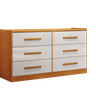 Cômoda 6 Gavetas Ibiza Bianchi Móveis - Nature/Off White - 2