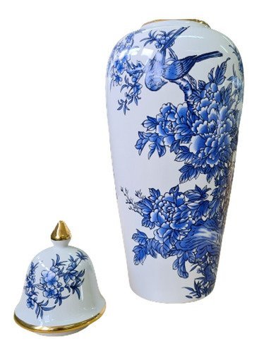 Vaso Decorativo Porcelana Branca Imperial 45 X 17 - 3