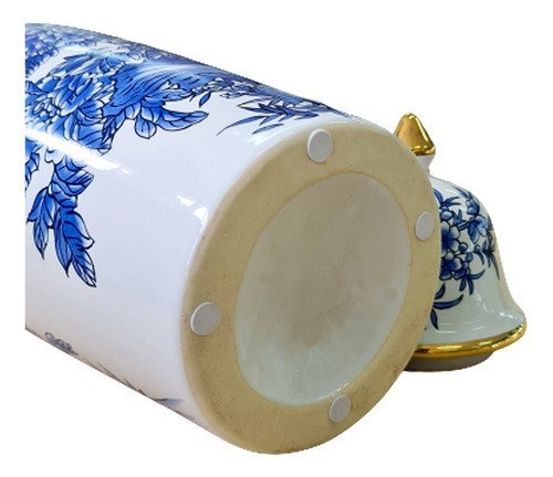 Vaso Decorativo Porcelana Branca Imperial 45 X 17 - 4