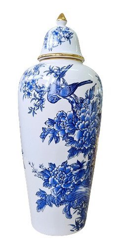 Vaso Decorativo Porcelana Branca Imperial 45 X 17 - 1