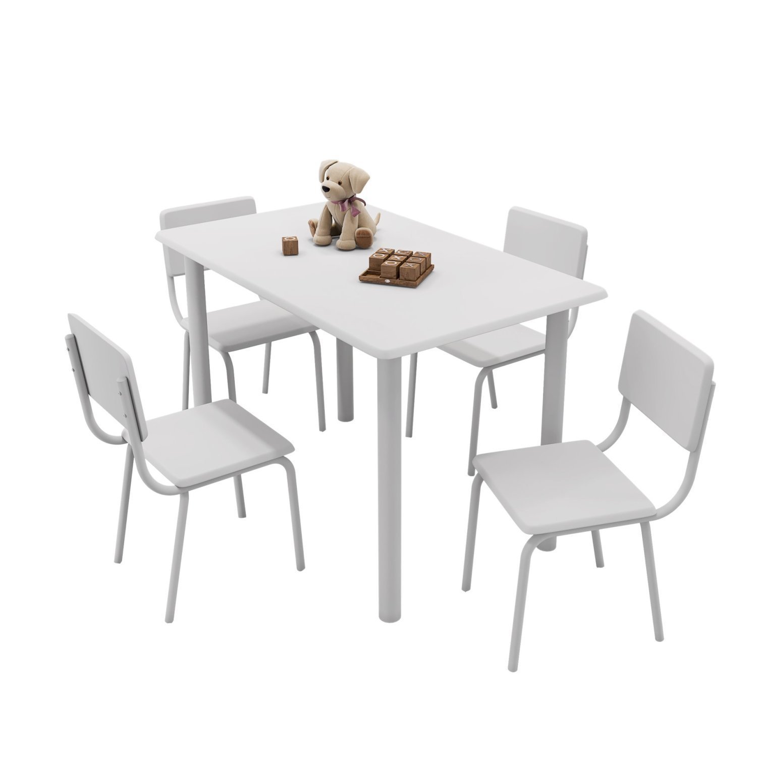 Conjunto Infantil com Mesa 75x50cm com 4 Cadeiras Laura - 2
