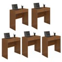 Ver imagem 1 de Conjunto 5 Escrivaninhas com Chave Andorinha 1 Gaveta 72cm Marrom