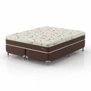Ver imagem 1 de Cama Box Queen Hórus 1,58x1,98x0,63 Montreal Bege/Marrom