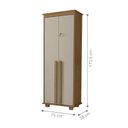 Ver imagem 3 de Armário Multiuso Gael 2 Portas 4 Prateleiras Cinamomo Off White MDF MDP RV Móveis