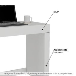 Escrivaninha Cleo com 1 Gaveta - Branco - 2