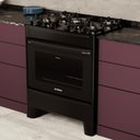 Ver imagem 1 de Fogão 5 Bocas a Gás/elétrico com Airfryer 127v Alpro 450 Realce Cr233 Preto