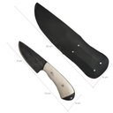 Ver imagem 5 de Faca Edc Artesanal Pequena Coreadeira Forjada em Aço Damasco Cabo Osso D'avila