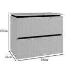 Ver imagem 5 de Balcão Gabinete para Banheiro 80 cm 03 Gavetas Urban B06 Argento Preto - Lyam Decor