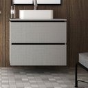 Ver imagem 4 de Balcão Gabinete para Banheiro 80 cm 03 Gavetas Urban B06 Argento Preto - Lyam Decor