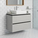 Ver imagem 1 de Balcão Gabinete para Banheiro 80 cm 03 Gavetas Urban B06 Argento Preto - Lyam Decor