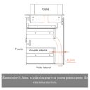 Ver imagem 6 de Balcão Gabinete para Banheiro 80 cm 03 Gavetas Urban B06 Argento Preto - Lyam Decor