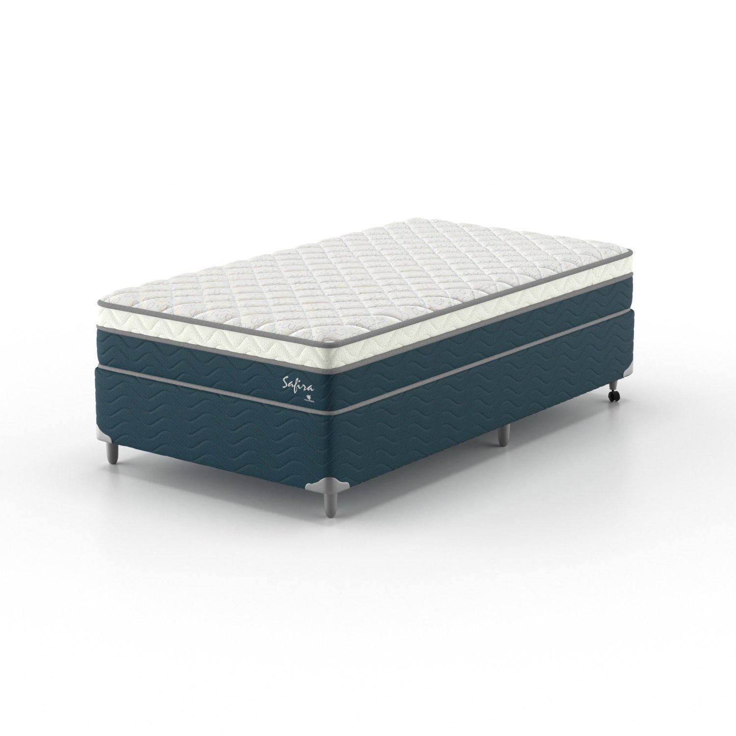 Cama Box Solteirão  Safira Molas Ensacadas 108x198x63 - 1