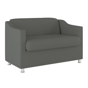 Sofá Namoradeira Tilla 2 Lugares Reforçada - V8 Decor:suede Cinza