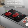 Cooktop Elétrico Amzchef 30" com 5 Bocas, 8500w e Controle Touch (preto) - 4
