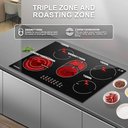 Ver imagem 4 de Cooktop Elétrico Amzchef 30" com 5 Bocas, 8500w e Controle Touch (preto)