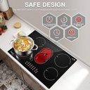 Ver imagem 5 de Cooktop Elétrico Amzchef 30" com 5 Bocas, 8500w e Controle Touch (preto)