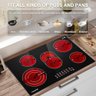 Cooktop Elétrico Amzchef 30" com 5 Bocas, 8500w e Controle Touch (preto) - 6