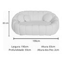 Ver imagem 5 de Namoradeira Concha Decorativa 190cm Sala Suede:branco/liso