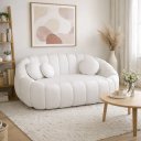 Ver imagem 1 de Namoradeira Concha Decorativa 190cm Sala Suede:branco/liso