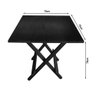 Kit 2 Mesa Dobrável 70x70cm em Madeira Maciça para Restaurantes e Lanchonetes Preto - 3
