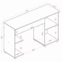 Ver imagem 5 de Escrivaninha para Computador 1 Porta e 1 Gaveta com Suporte para Cpu Lara Atacama/off White