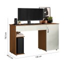 Ver imagem 3 de Escrivaninha para Computador 1 Porta e 1 Gaveta com Suporte para Cpu Lara Atacama/off White