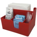 Ver imagem 1 de Kit 10 Suportes Sachê Porta Guardanapos Açúcar Organizadores Vermelho