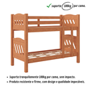 Ver imagem 4 de Beliche Duas Camas Reforçadas Pérola Barreto Lonçarcci Cor: Nature