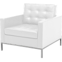 Ver imagem 1 de Poltrona FK - Branca - Couro Natural
