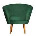 Ver imagem 1 de Poltrona Cadeira Decorativa Pétala - Veludo Verde