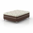 Ver imagem 2 de Cama Box Casal Molas Ensacadas Hórus 1,38x1,88x0,63 Montreal Bege/Marrom