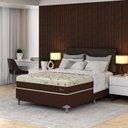 Ver imagem 1 de Cama Box Casal Molas Ensacadas Hórus 1,38x1,88x0,63 Montreal Bege/Marrom