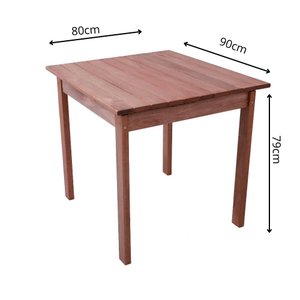 Mesa de Churrasco Ultron em Madeira Maciça Quadrada 90cm