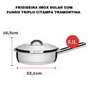 Ver imagem 4 de Jogo de Panelas Tramontina Aço Inox Fundo Triplo Cooktop Fogão Indução Kit 10 Peças