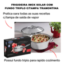 Ver imagem 2 de Jogo de Panelas Tramontina Aço Inox Fundo Triplo Cooktop Fogão Indução Kit 10 Peças