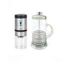 Ver imagem 1 de Kit Cafeteira Prensa Francesa e Moedor UD220108 350ml com Lâminas em Aço Inoxidável Vidro Negó