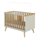 Ver imagem 1 de Berço Peroba Sky Vira Mini Cama Off White / Amêndoa Infantil