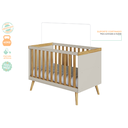 Ver imagem 3 de Berço Peroba Sky Vira Mini Cama Off White / Amêndoa Infantil