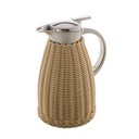 Ver imagem 1 de Garrafa Térmica 1,5L com Rattan Plástico Bege e Inox Wolff