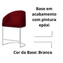 Ver imagem 4 de Kit 02 Banco Banqueta Poltrona Mia Base Metal Branca Veludo Cor:vermelho