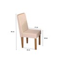 Ver imagem 5 de Conjunto Sala de Jantar Mesa Retangular Vitória com 4 Cadeiras Itália com Apliques