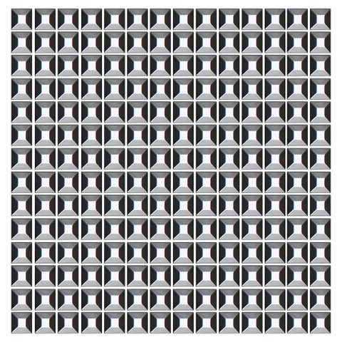 Mosaico de Metal Barcelona Silver 2x2 Placa 30x30cm - 1315003008