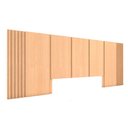 Ver imagem 1 de Cabeceira Cama King Ripada 3,0m Ca 100% Mdf Casa Lar Cor:carvalho Malva