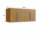 Ver imagem 6 de Quarto Modulado Casal 100% MDF 3 Peças 6 Portas Cômoda 4 Gavetas Integrato Freijó