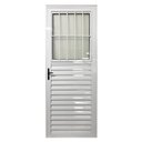 Ver imagem 3 de Porta Social Palheta de Alumínio 210 X 80cm Linha 25 Esquadrias Bergamo Abertura Direita