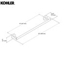 Ver imagem 4 de Porta Toalha Barra 457mm Cromado Elate Kohler 27286br-cp