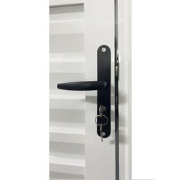 Porta Social Palheta de Alumínio 210 X 80cm Linha 25 Lado Esquerdo Esquadrias Bergamo - 7